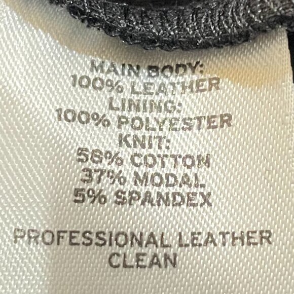 Halogen Leather Top-Sz S - Picture 4 of 5
